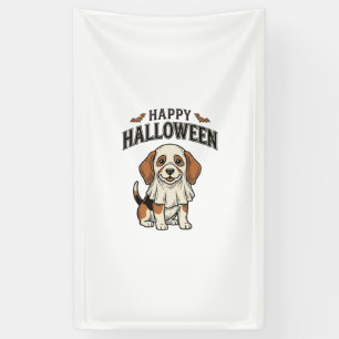 Banderoles Chemise vintage gravure de chien fantôme Halloween