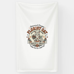 Banderoles Chemisier Florist Cat Florist Cat Vintage Vector A