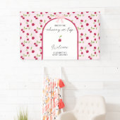 Banderoles Cherry On Top Baby Shower Coquette Welcome (En situation)