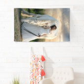 Banderoles Cheval blanc avec mariée (En situation)