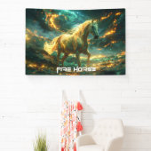 BANDEROLES CHEVAL DE FEU - ZODIAQUE CHINOIS - (Insitu)