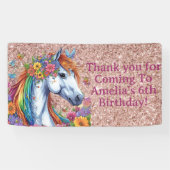 Banderoles Cheval Whimsical Rainbow Floral Equestriday (Horizontal)