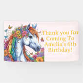 Banderoles Cheval Whimsical Rainbow Floral Equestriday (Horizontal)