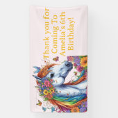 Banderoles Cheval Whimsical Rainbow Floral Equestriday (Verticale)