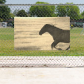 BANDEROLES CHEVAUX SAUVAGES D'UTAH BANNER AVEC GROMMET (En situation)