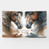 Banderoles Chevaux spéciaux Mariage Brown (Horizontal)