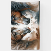 Banderoles Chevaux spéciaux Mariage Brown (Vertical)