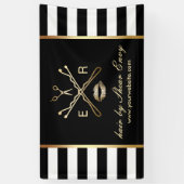 Banderoles Cheveux et rayures modernes de logo de salon de (Vertical)