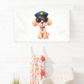 Banderoles Chibi Anime Police Poodle Chien (En situation)