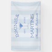 Banderoles Chic Bikinis Et Martinis Beach Bachelorette Party (Vertical)