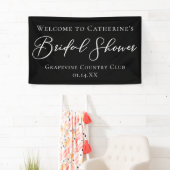 Banderoles Chic Black Bridal Shower Personalized Welcome (En situation)