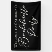 Banderoles Chic Black White Bachelorette Party Custom (Vertical)