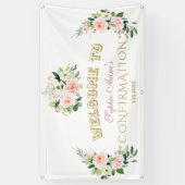Banderoles Chic Blush Flowers Fille Confirmation Affiche de b (Vertical)