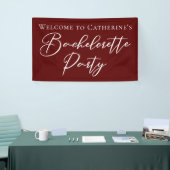 Banderoles Chic Burgundy Bachelorette Party Personalized (Salon professionnel)