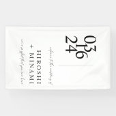 Banderoles Chic Calligraphie Mariage Bienvenue (Horizontal)