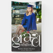 Banderoles Chic Con-grad-ulations Photo Graduation (Vertical)