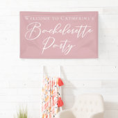 Banderoles Chic Dusty Rose Pink Bachelorette Party Custom (En situation)