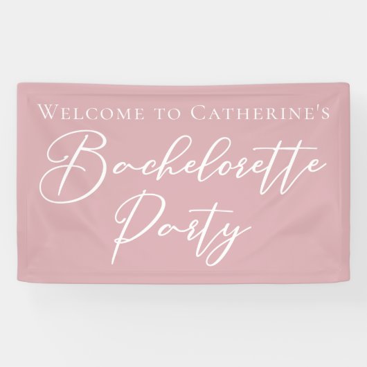Banderoles Chic Dusty Rose Pink Bachelorette Party Custom (Horizontal)