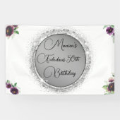 Banderoles Chic Elegant Fabulous 50e anniversaire Customisé (Horizontal)
