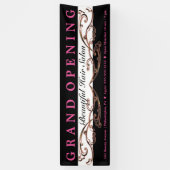 Banderoles Chic Flourish Beauté Salon Boutique Grand Ouvertur (Vertical)