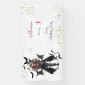 Banderoles Chic glam gothique effrayant fille fête d'annivers (Verticale)