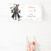 Banderoles Chic glam gothique effrayant fille fête d'annivers (Insitu)