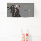 Banderoles Chic glam gothique effrayant fille fête d'annivers (Insitu)
