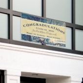 Banderoles Chic Graduation Blue Marble Swirl Parties scintill (Bâtiment extérieur)