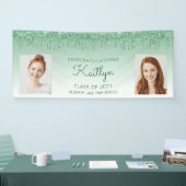 Banderoles Chic Green Parties scintillant Drift Deux Diplôme  (Salon professionnel)