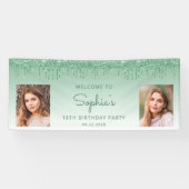Banderoles Chic Green Parties scintillant Drip Two Photo 18e  (Horizontal)