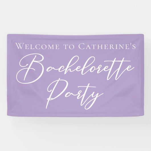 Banderoles Chic Lilac Purple Bachelorette Party Custom (Horizontal)