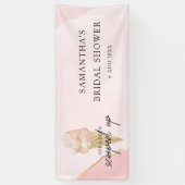 Banderoles Chic moderne aquarelle glace Fête des mariées crèm (Vertical)