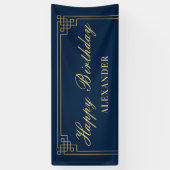 Banderoles Chic Navy Or Gatsby (Vertical)