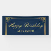 Banderoles Chic Navy Or Gatsby (Horizontal)