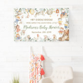 Banderoles Chic Nursery Rhyme Baby shower de verdure fond (En situation)