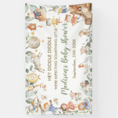 Banderoles Chic Nursery Rhyme Baby shower de verdure fond (Vertical)