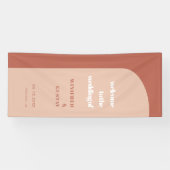 Banderoles Chic Peach Terracotta Arch Welcome to our Wedding (Horizontal)