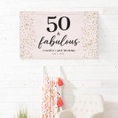 Banderoles Chic Pink 50 et Fabulous 50th Birthday (En situation)