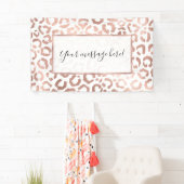 Banderoles Chic Rose Gold Leopard Cheetah Poster de animal (En situation)