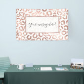 Banderoles Chic Rose Gold Leopard Cheetah Poster de animal (Salon professionnel)