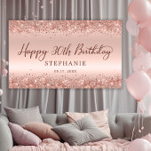 Banderoles Chic Rose Gold Parties scintillant Joyeux 30e anni