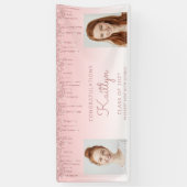Banderoles Chic Rose Parties scintillant Drift Deux Diplôme P (Vertical)