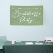 Banderoles Chic Sage Green Bachelorette Party Personalized (Salon professionnel)