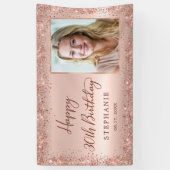 Banderoles Chic Script Rose Gold Parties scintillant Photo 30 (Vertical)