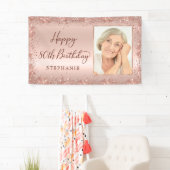 Banderoles Chic Script Rose Gold Parties scintillant Photo 80 (En situation)