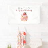 Banderoles Chic Sweet Berry First Birthday (En situation)