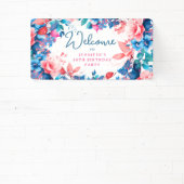 Banderoles Chic Watercolor Floral 60e fête d'anniversaire (Insitu)