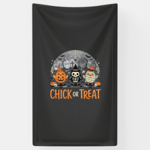 Banderoles Chick or Treat Mignon Design de Cimetière Hallowee