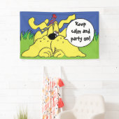 Banderoles Chien d'anniversaire HUH ! Personnalisez (En situation)