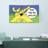 Banderoles Chien d'anniversaire HUH ! Personnalisez (Salon professionnel)